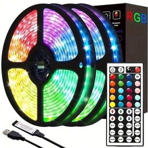 RGB LED Strip Light Trio with Remote - MultiColor (16FT)